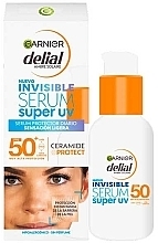 Serum przeciwsłoneczne do twarzy - Garnier Delial Invisible Super UV SPF50+ Ceramide Protect — Zdjęcie N1