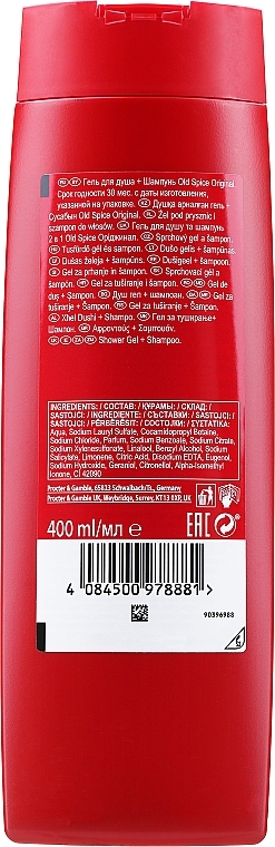 Szampon-żel pod prysznic 3 w 1 - Old Spice Original Shower Gel + Shampoo 3 in 1 — Zdjęcie N2
