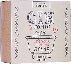 Kup Zestaw - Bath House Barefoot & Beautiful Gin and Tonic Bathing Gift Set (lip/balm/15g + bath/soak/60ml + bath/salt/60g)