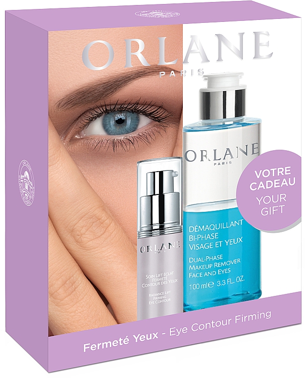 Zestaw - Orlane Radiance Lift Firming Eye Contour Set (eye/cr/15ml + m/remover/100ml) — Zdjęcie N1