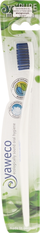 Szczoteczka do zębów, średnia twardość, biała - Yaweco Toothbrush Pure Medium — Zdjęcie N1