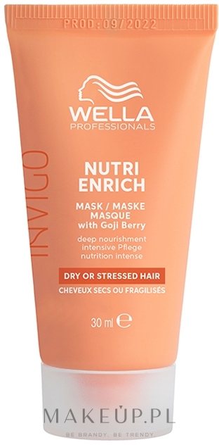 Głęboko odżywcza maska do włosów - Wella Professionals Invigo Nutri-Enrich Deep Nourishing Mask  — Zdjęcie 30 ml