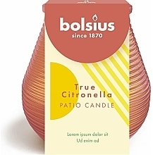 Świeca ogrodowa, 40H, koralowa - Bolsius True Citronella  — Zdjęcie N1