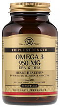 Suplement diety Omega-3 950 mg, EPA & DHA - Solgar Triple Strength Omega-3 EPA & DHA — Zdjęcie N1