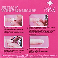 Kup Tipsy końcówki do french manicure, średnie - Dashing Diva French Wrap Plus Thin White
