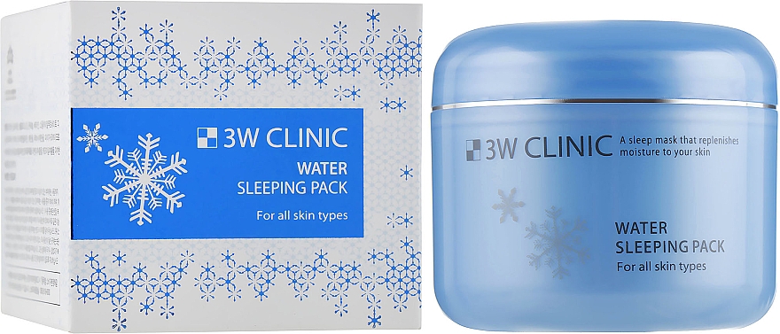 Nawilżająca maska na noc do skóry suchej - 3W Clinic Water Sleeping Pack