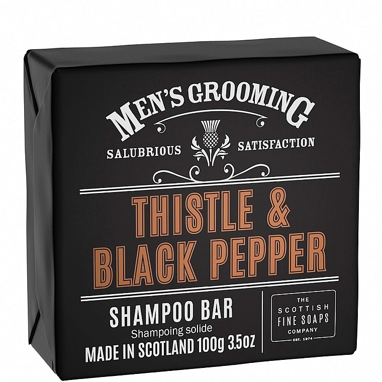 Szampon do włosów - Scottish Fine Soaps MG Thistle & Black Pepper Shampoo Bar Wrapped — Zdjęcie N1