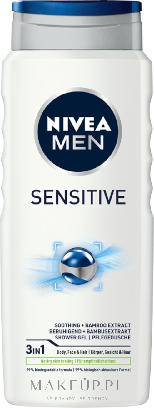 Delikatny żel pod prysznic dla mężczyzn - NIVEA MEN Sensitive Shower Gel — Zdjęcie 500 ml