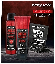 Zestaw - Dermacol Men Agent Set (sh/gel/250ml + f/mask/2x7.5ml + deo/150ml) — Zdjęcie N1