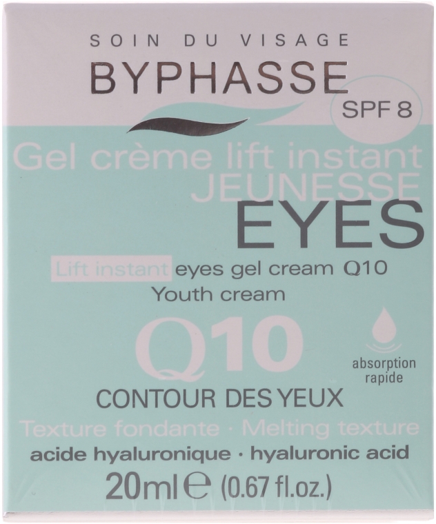 Liftingujący żel-krem pod oczy - Byphasse Lift Instant Eyes Gel Cream Q10 — Zdjęcie N2