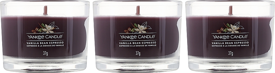 Zestaw - Yankee Candle Vanilla Bean Espresso (candle/3x37g) — Zdjęcie N2