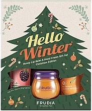 Zestaw - Frudia Hello Winter Honey Lip & Hand Cream Gift Set Christmas Edition (lip/balm/10ml + h/cr/2x30g) — Zdjęcie N2
