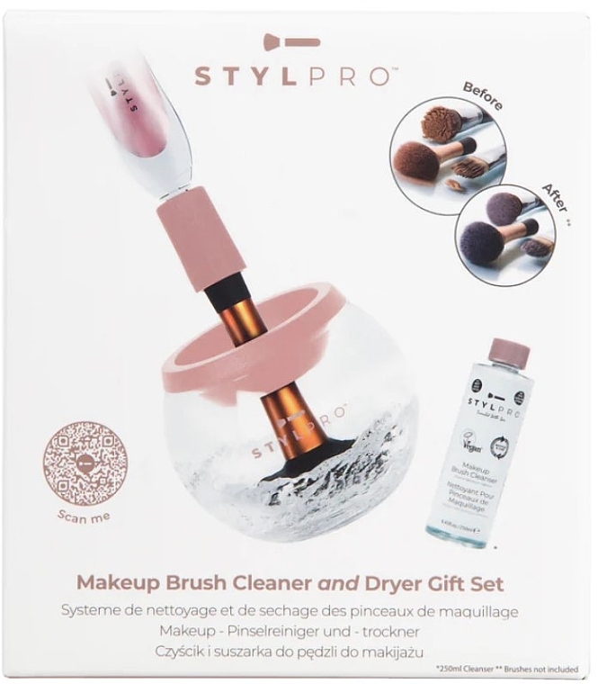 Zestaw do czyszczenia pędzli - Stylideas Stylpro Makeup Brush Cleaner and Dryer Gift Set — Zdjęcie N1