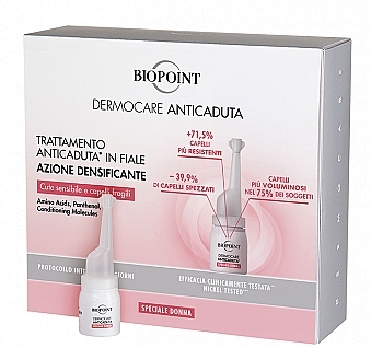 PRZECENA! Ampułki przeciw wypadaniu włosów dla kobiet - Biopoint Anticaduta Dermocare Anti-Hair Loss Vials Treatment For Women * — Zdjęcie N1