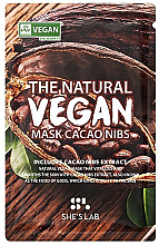 Kup Tonizująca maska w płachcie do twarzy z ekstraktem z kakaowca - She’s Lab The Natural Vegan Mask Cacao