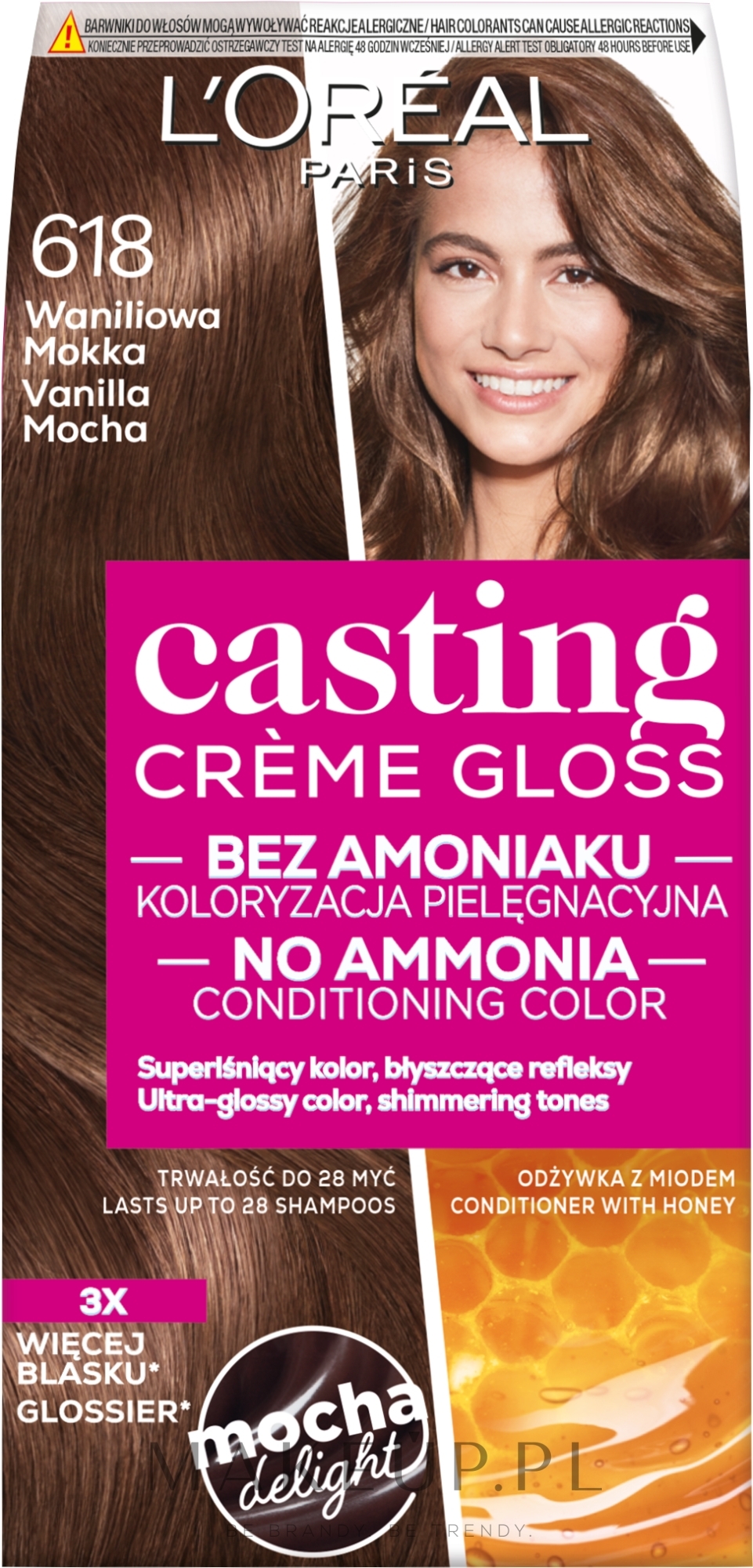 PRZECENA! L'Oréal Paris Casting Crème Gloss - Farba do włosów bez amoniaku * — Zdjęcie 618