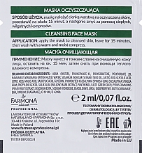 Maseczka oczyszczająca do twarzy - Farmona Professional Derma Acne+ Cleansing Face Mask (próbka) — Zdjęcie N2