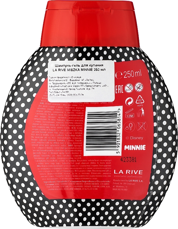 La Rive Minnie - Szampon i żel pod prysznic 2 w 1 dla dzieci Myszka Minnie — Zdjęcie N4