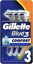 Zestaw jednorazowych maszynek do golenia, 3 sztuki - Gillette Blue3 Comfort  — Zdjęcie N1