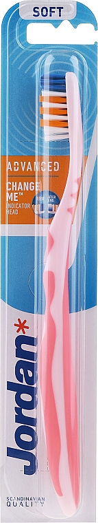 Miękka szczoteczka do zębów, różowa - Jordan Advanced Soft Toothbrush — Zdjęcie N1