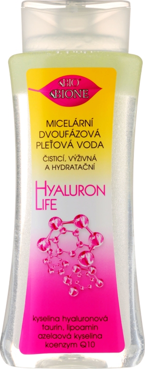 Dwufazowa woda micelarna z kwasem hialuronowym - Bione Cosmetics Hyaluron Life Two-Phase Micellar Water With Hyaluronic Acid — Zdjęcie N1