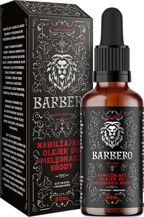 Nawilżający olejek do pielęgnacji brody dla mężczyzn - Barbero Beard Care Moisturizing Oil