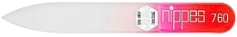 Szklany pilnik do paznokci, 9 cm, czerwony - Nippes Solingen Glass Nail File  — Zdjęcie N1