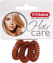 Kup Gumki do włosów plastikowe Anti Ziep, brązowe, 3 szt, średnica 2,5 cm - Titania