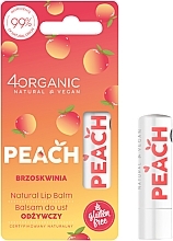 Kup Naturalny odżywczy balsam do ust Brzoskwinia - 4Organic Natural Lip Balm Peach 