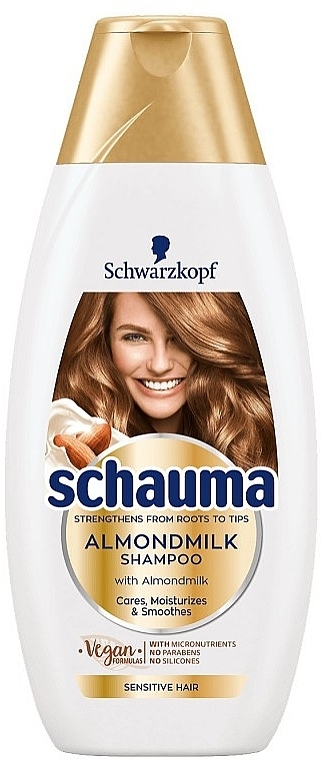 Szampon do włosów wrażliwych z mlekiem migdałowym - Schauma For Sensitive Hair With Almond Milk — Zdjęcie N1