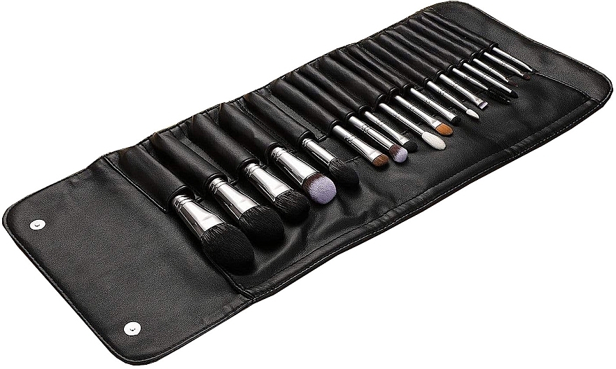 PRZECENA! Zestaw pędzli do makijażu, 18 szt. - Eigshow Magician Series Complete Brush Kit Galaxy Silver * — Zdjęcie N1