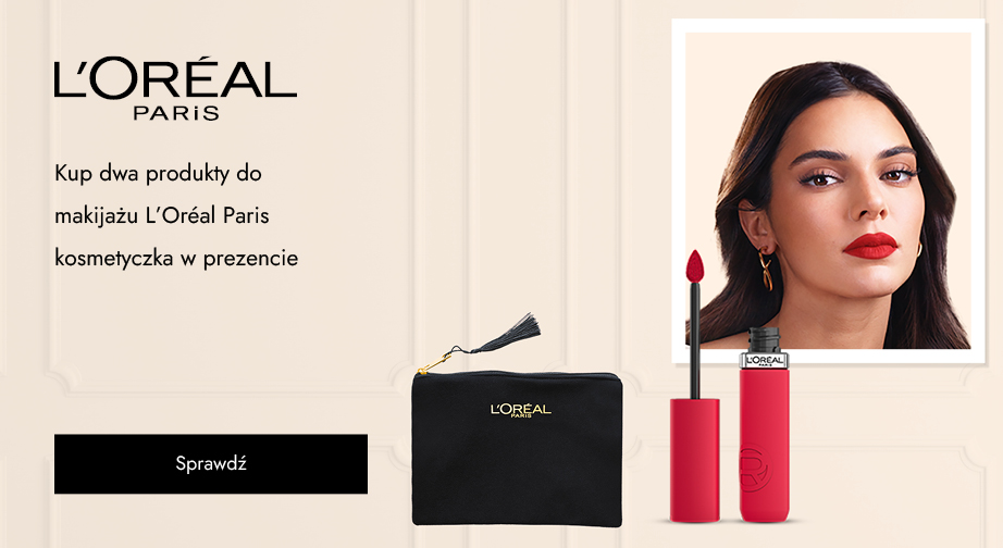 Kup dwa produkty do makijażu L'Oréal Paris kosmetyczka w prezencie.