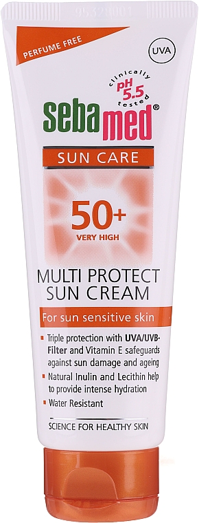 Krem przeciwsłoneczny - Sebamed Multi Protect Sun Cream SPF 50 — Zdjęcie N1