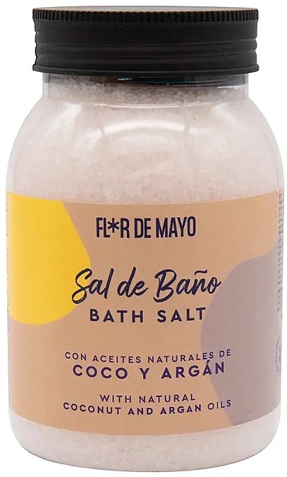 Sól do kąpieli z naturalnymi olejami kokosowym i arganowym - Flor De Mayo Coconut and Argan Bath Salt — Zdjęcie N1