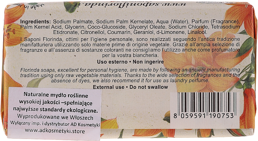 Naturalne mydło w kostce Lilia - Florinda Vegetal Lily Soap — Zdjęcie N2