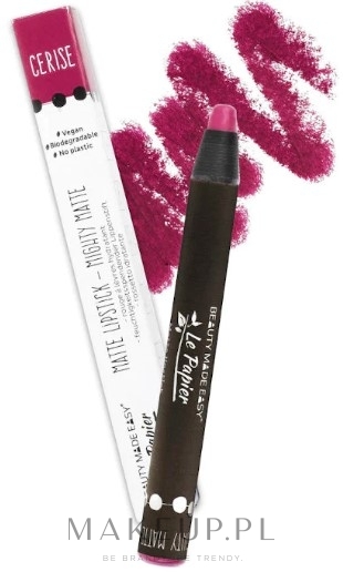 Matowa kredka do ust - Beauty Made Easy Le Papier Mighty Matte Lipstick — Zdjęcie Cerise