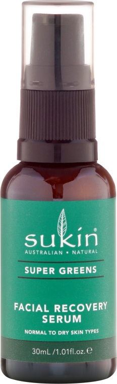 Regenerujące serum do twarzy - Sukin Super Greens Facial Recovery Serum — Zdjęcie N2