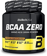 Kompleks aminokwasów w proszku o smaku owoców tropikalnych - BioTechUSA BCAA Zero Tropical Fruit Amino Acid Drink Powder — Zdjęcie N1