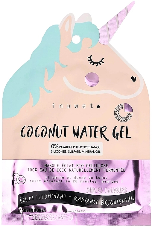 Maseczka do twarzy Blask - Inuwet Coconut Water Gel Radiance Brightening Face Mask — Zdjęcie N1