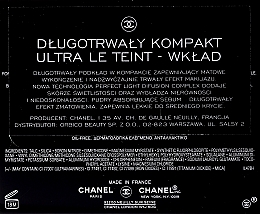 Podkład w kompakcie do twarzy (wymienny wkład) - Chanel Ultra Le Teint Ultrawear All-Day Comfort Flawless Finish Compact Foundation — Zdjęcie N2