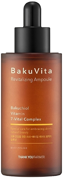 Serum rewitalizujące z bakuchiolem i witaminami C i E - Thank You Farmer BakuVita Revitalizing Ampoule — Zdjęcie N1