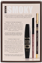 Zestaw - Pierre Rene Smoky Brown (mascara/15ml + eye/pencil/1.6g + lip/pencil/0.4g) — Zdjęcie N3