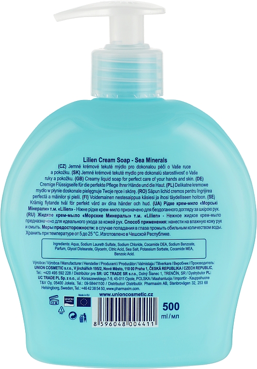 Kremowe mydło w płynie Morskie minerały - Lilien Sea Minerals Cream Soap — Zdjęcie N2