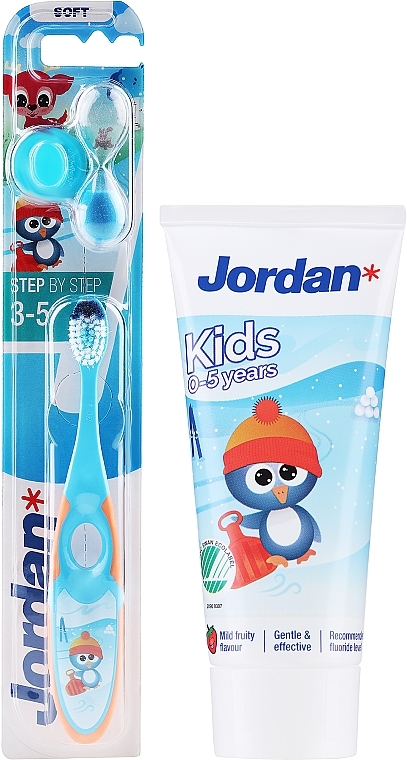 Zestaw do mycia zębów dla dzieci - Jordan (toothbrush/1pc + toothpaste/50ml) — Zdjęcie N1