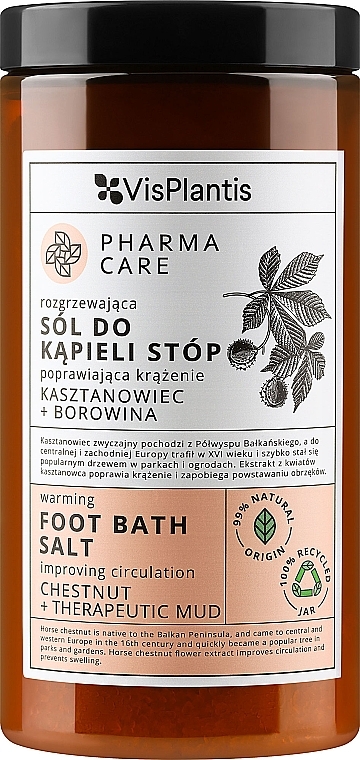 Sól do kąpieli Kasztanowiec + borowina - Vis Plantis Pharma Care Foot Bath Salt — Zdjęcie N1