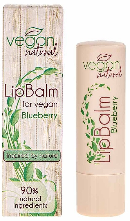 Wegański balsam do ust Borówka - Vegan Natural Lip Balm For Vegan Blueberry