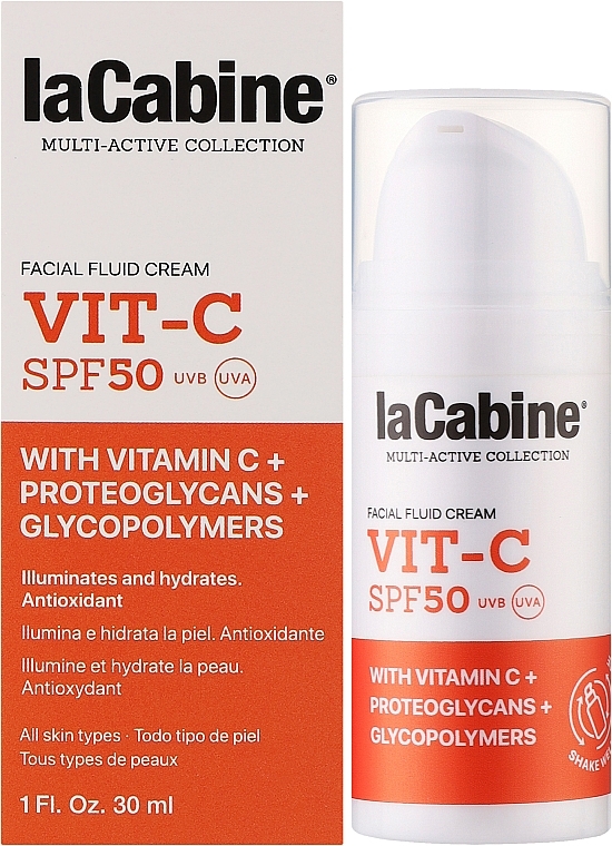 Kremowy fluid do twarzy - La Cabine VIT-C Facial Fluid Cream SPF50 — Zdjęcie N2