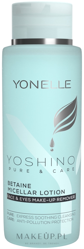 Betainowy płyn micelarny - Yonelle Yoshino Pure & Care Betaine Micellar Lotion — Zdjęcie 400 ml