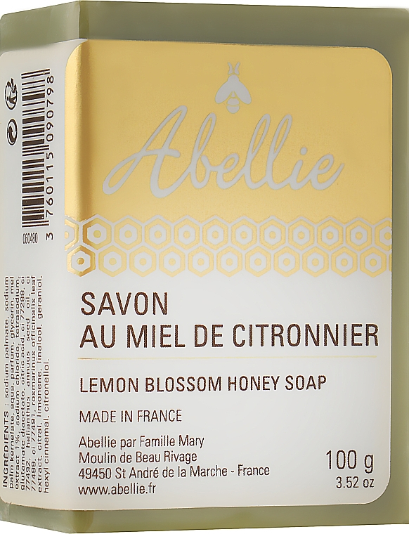 Mydło do twarzy i ciała Miód i drzewo cytrynowe - Abellie Savon Au Miel Au Miel De Citronnier — Zdjęcie N1