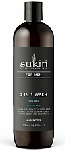 Kup PRZECENA! Żel do mycia ciała i włosów męski 3 w 1 „Sport” - Sukin For Men 3-in-1 Wash *